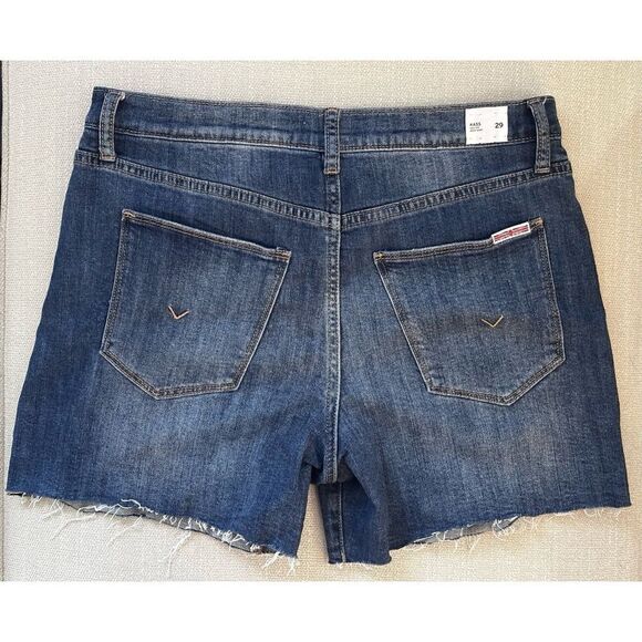 Hudson Jeans Women's KASS High-Rise Distressed Denim Biker Shorts, SZ 29 - Picture 2 of 11